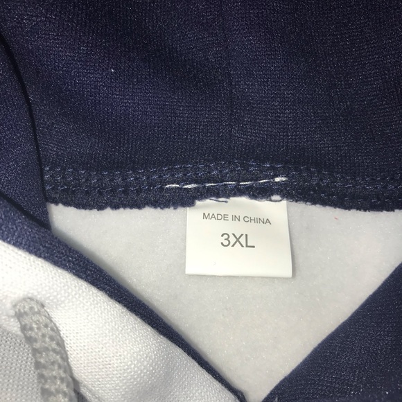 Very unique hoodie!!  3XL, blue/white/gray. - Picture 3 of 3